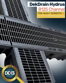 DekDrain Hydrus B125 Channel C/W Plastic grating